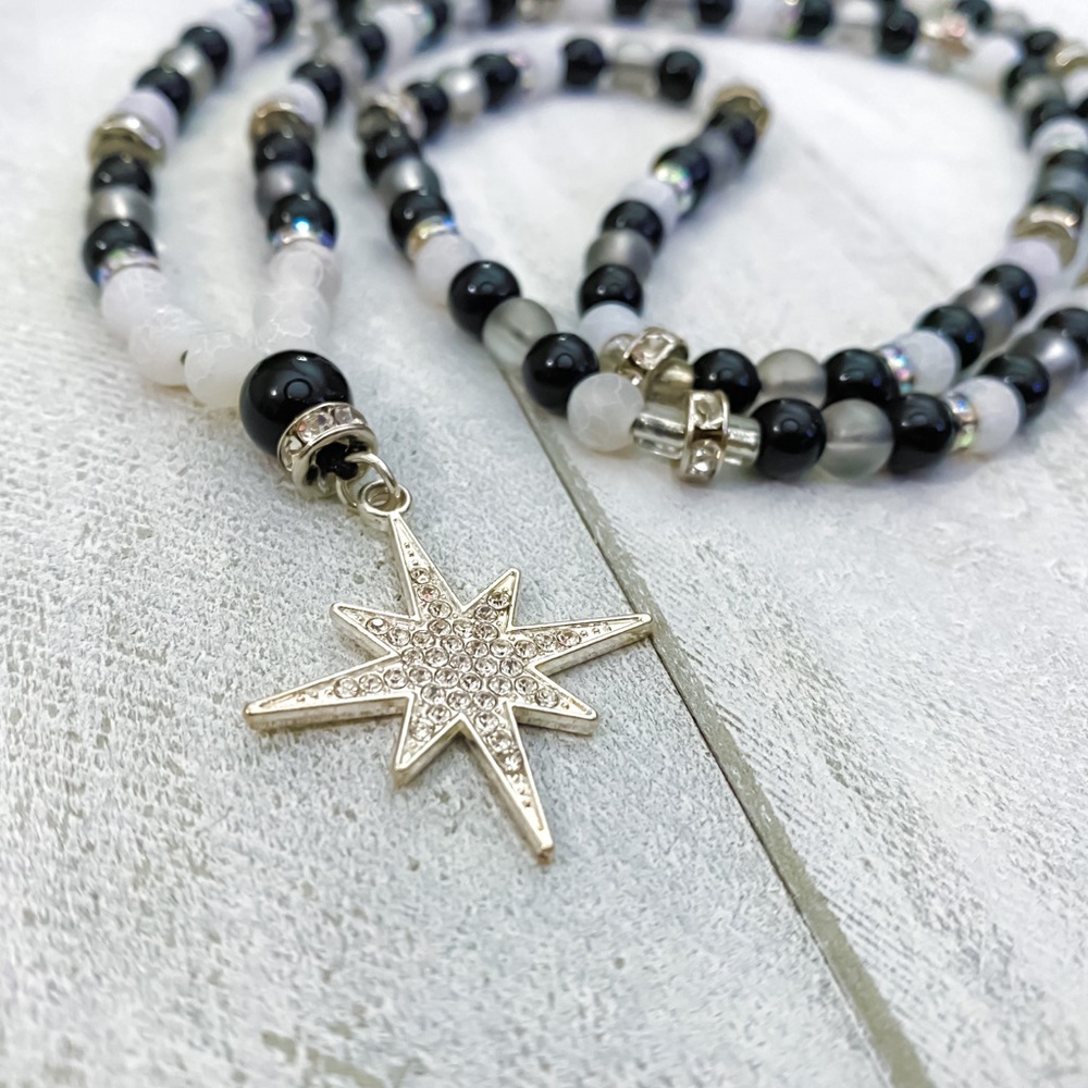 “Starry Night” 108 bead Mala Necklace